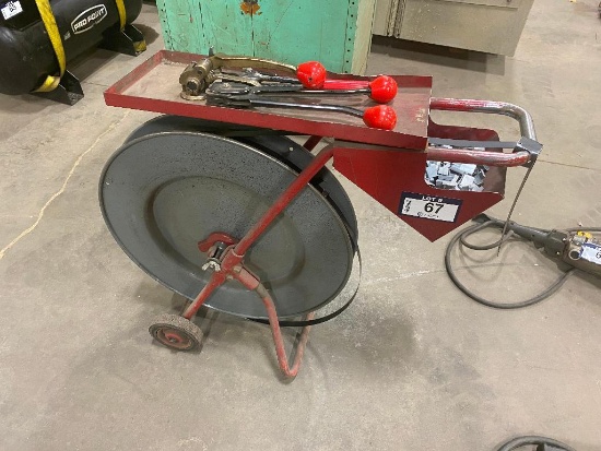 Steel Banding Cart w/ Crimper, Tensioner, etc.