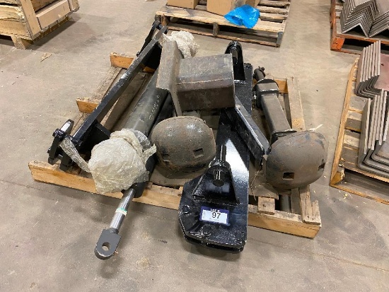 Pallet of Asst. Steel including, Cylinders, Mounts,etc.