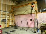 194in. 3-Ton Capacity Mobile Gantry Hoist, w/ CM Hoist,