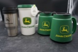 Set of 4 JD Thermo mugs with lids