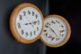 Lot of 2 battery operated wall clocks