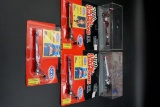 Three NHRA Racing Champions 1:64 Top Fuel Dragsters in pkg.  Two Dragsters in cases; Total Lot of 5