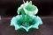 Green Glass Epergne centerpiece