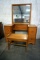 Vanity with mirror and chair, lot of 3