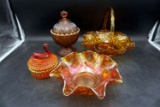 Lot of 4 pcs of Carnival Glass