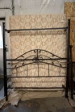 Queen box spring, mattress, headboard and rails