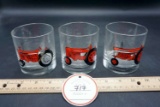 Set of 3 Farmall Tractor glasses