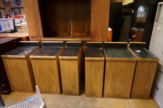 Six Sections of Counter Insert Cabinets