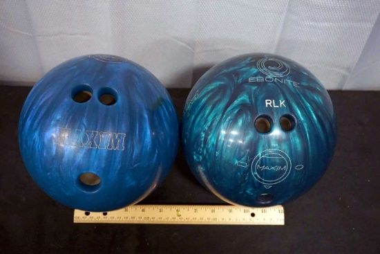 Two Bowling Balls with bags