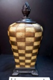 Checkered Urn with lid