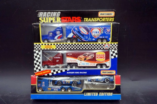 Three Transporters and Haulers, Matchbox and White Rose