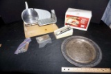 Meat Slicer, Processing Kit, Serving Tray, Nutcrackers and picks, large Syringe