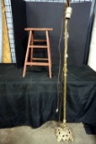 Floor Lamp and Step Ladder