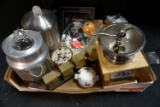 Coffee Grinder, Coffee Pot, Coffee Sign, Candle, Glassware, Canister