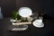 Glass Shoes, Plates and Vase