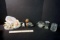 Shell Lamp and Glassware