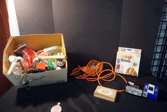 Trouble Light, Nails, Cleaning Supplies