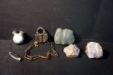 Padlock, Crystals and Native Rock