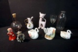 Figurines, Glassware, Vases