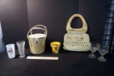 Vintage Purse and Glassware