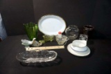 Glass Shoes, Plates and Vase