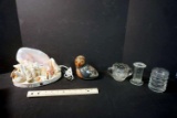 Shell Lamp and Glassware