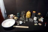 Glassware, Figurines, Bells, Jars