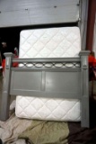 Full Size Box Spring and Mattress w/ Queen Size Headboard