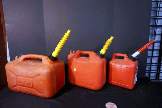 Three gas cans.