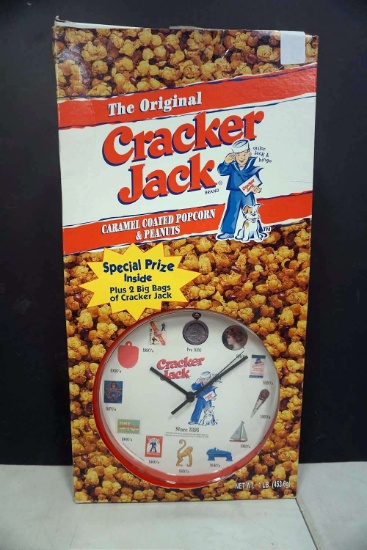 Commemorative  crackerjack box with clock.
