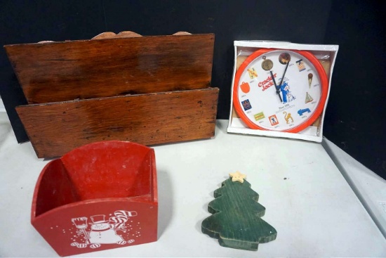 Organizers, Christmas decor, crackerjack clock.