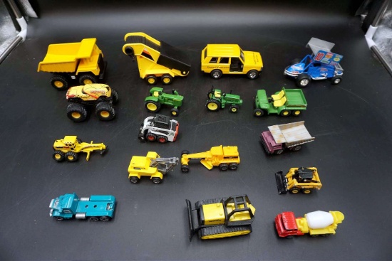 Lot of toy tractors.