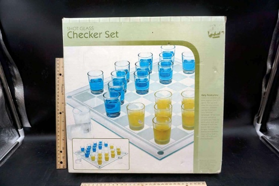 Shot Glass Checkers Board