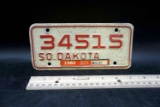 1980 SD License Plate