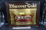 R. J. Gold Tobacco Tin Sign