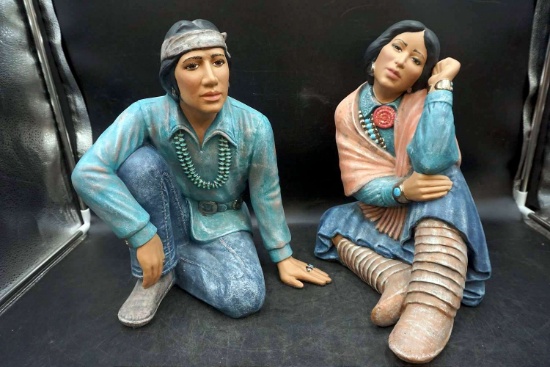 Native American statuettes.