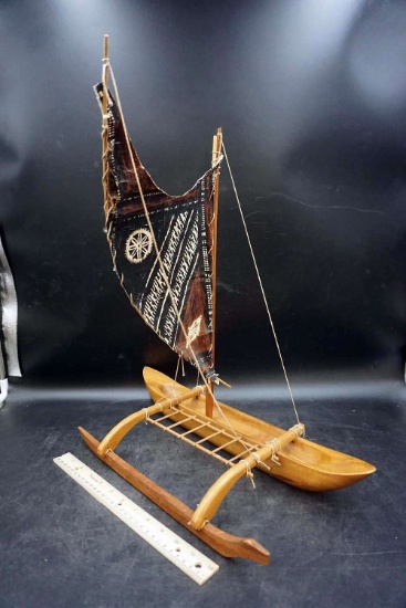 Scale wooden Sailboat