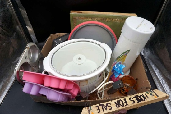 Crock pot, ice tea maker, silicone molds, and more.