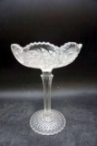 crystal bowl on stand.