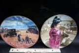 Hand painted plates, collector plates., the Danbury mint.