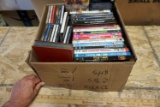 DVDs, CDs, book.