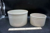 Two crock bowl jars.