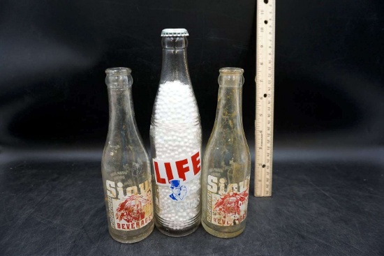 Vintage soda bottles.