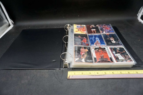 Binder Full of NBA Player Cards