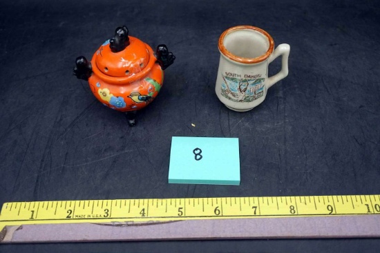 Miniature South Dakota mug, miniature  Incense burner.