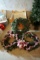 Christmas Wreaths in wooden box.