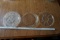 Three glass serving trays.