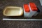 Stone casserole, Tupper Ware containers.