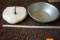 George Foreman grill, large steel bowl.