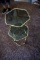 Brass nesting tables.